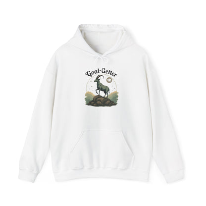 Goal-Getter Goat Hoodie – Motivational Graphic Pullover