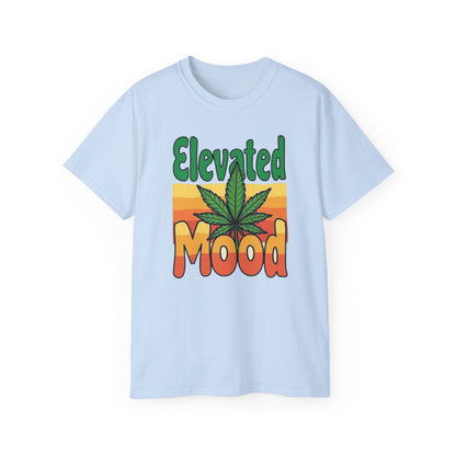 Elevated Mood Cannabis Tee, Unisex Ultra Cotton T-Shirt, Sublimated Graphic Tee, Perfect Gift for 420 Celebrations, Relaxed Fit Tee