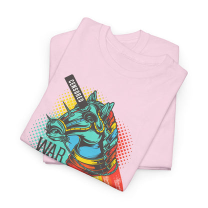 War Unicorn T-Shirt — Retro Neon Unicorn Graphic Tee
