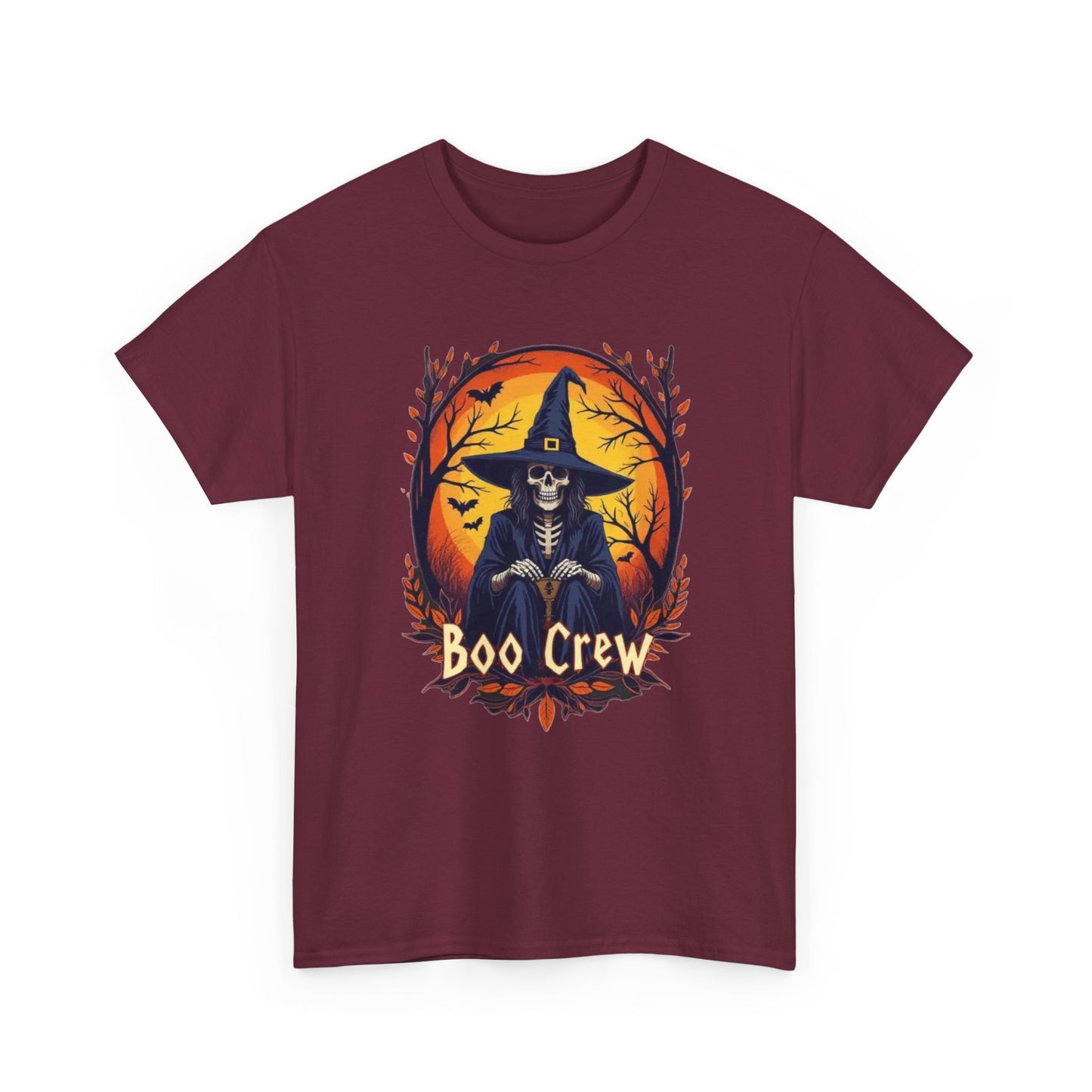 Boo Crew Halloween T-Shirt — Witch Skeleton Spooky Graphic Tee