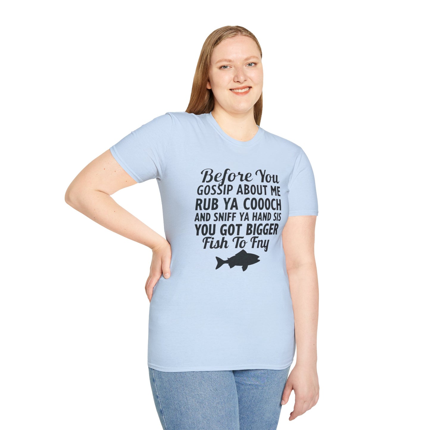 Funny Fish Fry, Unisex Softstyle T-Shirt