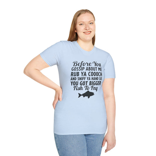 Funny Fish Fry, Unisex Softstyle T-Shirt