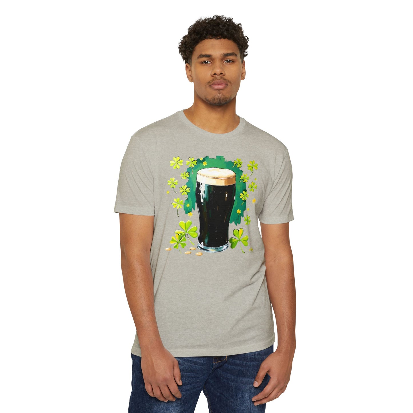 St. Patrick's Day Pint T-Shirt — Irish Beer Shamrock Design