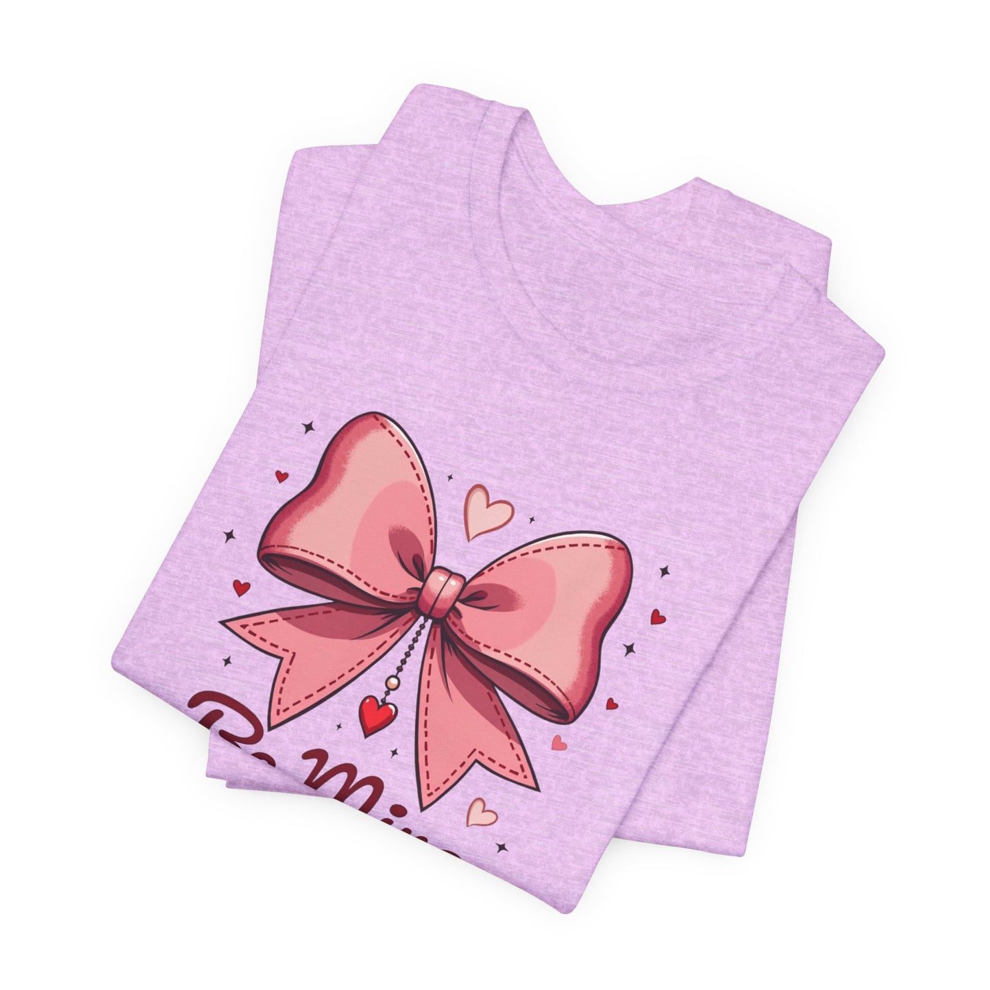 Valentine 'Be Mine' Pink Bow T‑Shirt