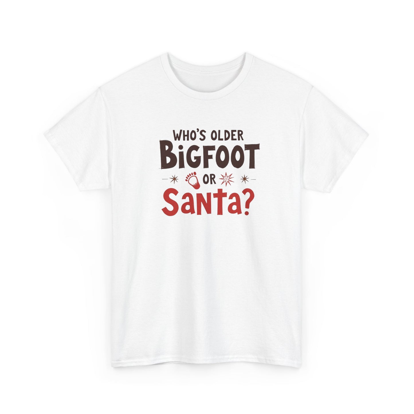 Bigfoot or Santa, Unisex Heavy Cotton Tee
