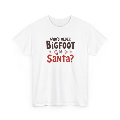 Bigfoot or Santa, Unisex Heavy Cotton Tee