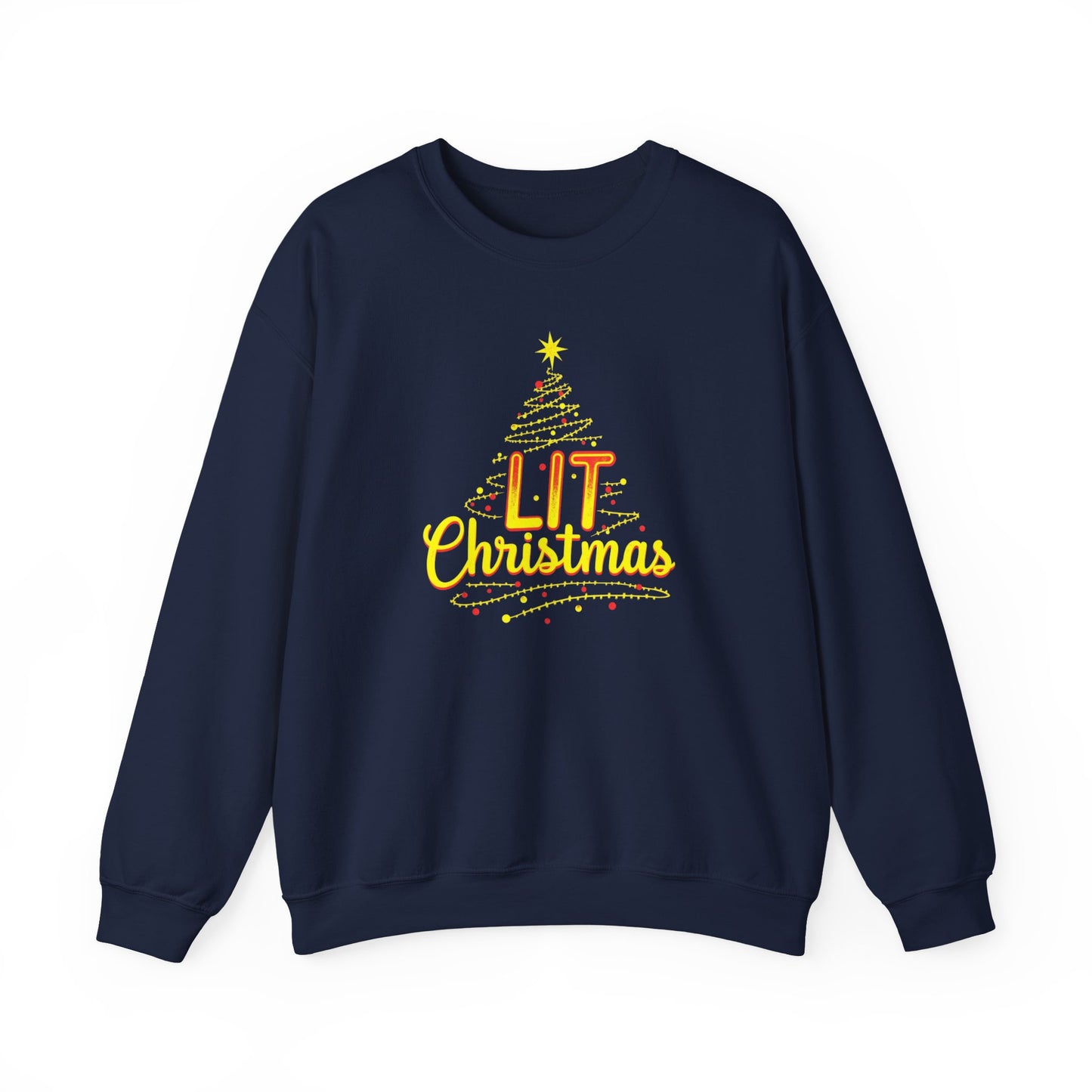 Christmas Sweatshirt - "Lit Christmas" Festive Holiday Crewneck