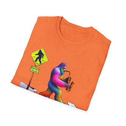 Sax-Squatch, Unisex Softstyle T-Shirt