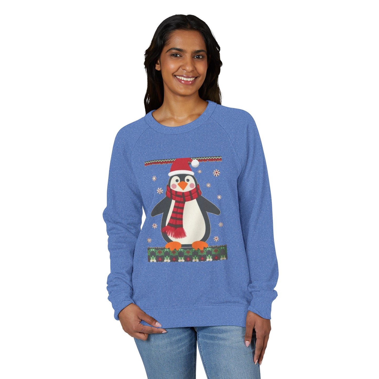 Penguin Holiday Weather Raglan Crewneck