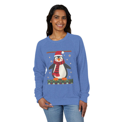 Penguin Holiday Weather Raglan Crewneck