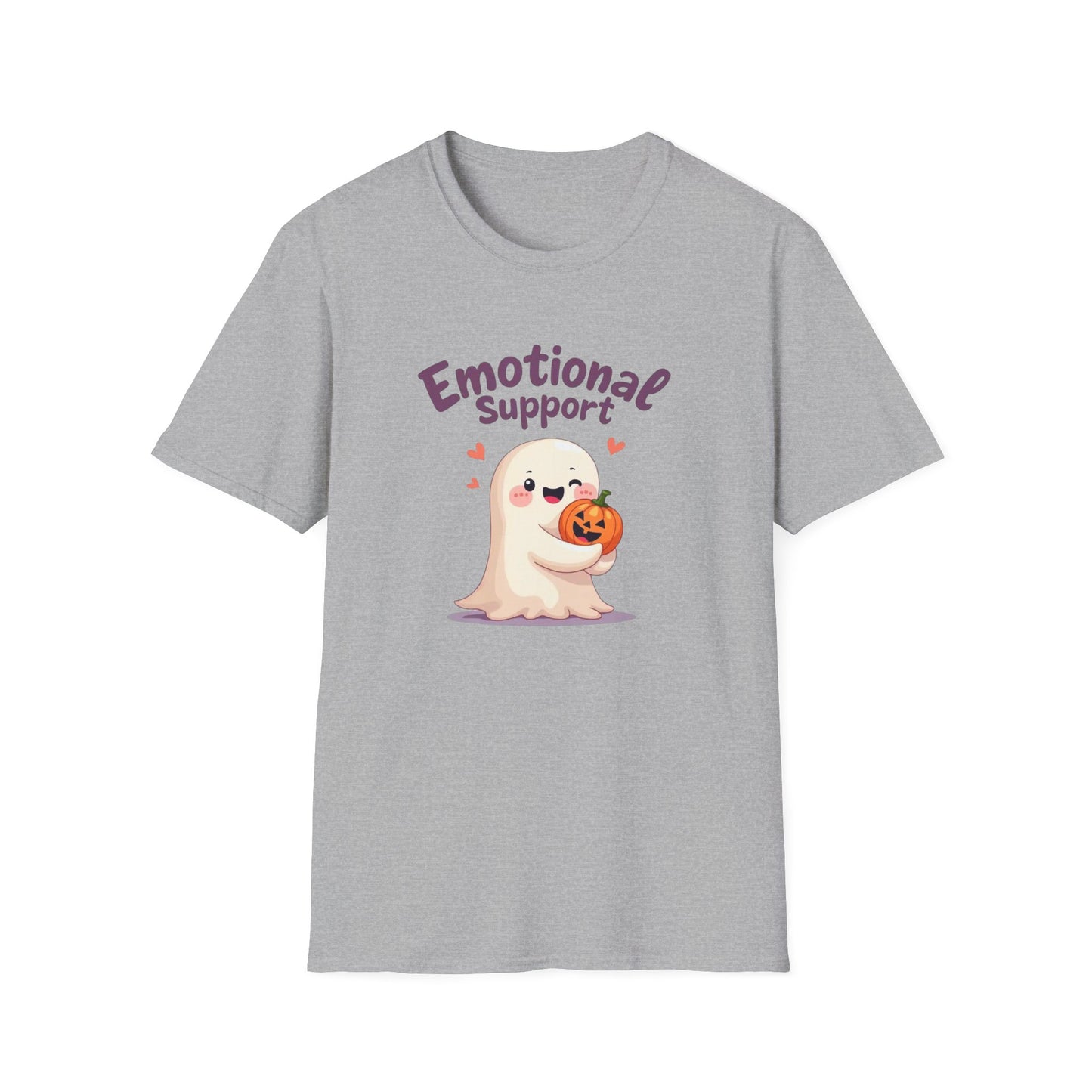 Emotional Support Ghost T-Shirt — Cute Halloween Pumpkin Comfort Tee