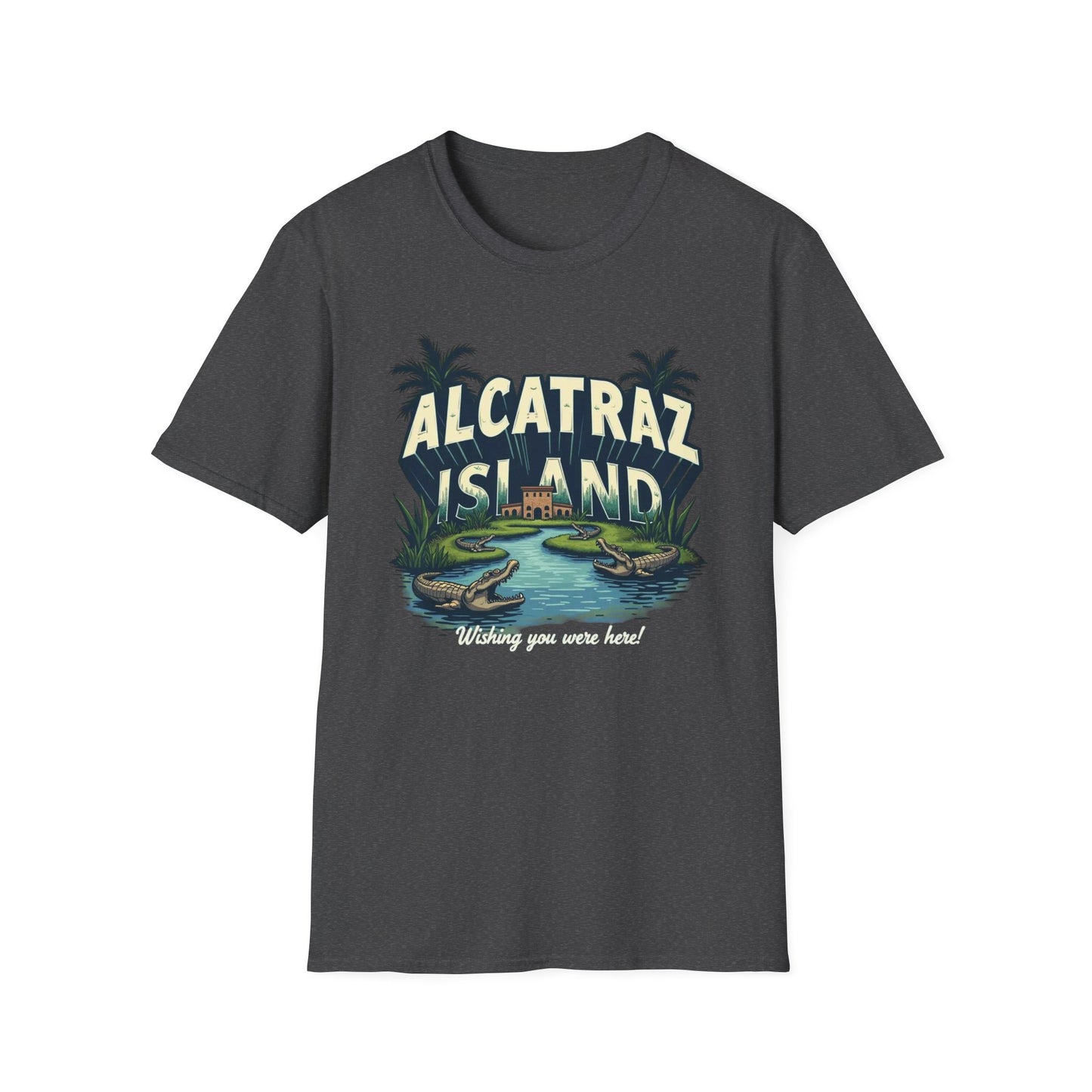 Alcatraz Island Vintage Travel T-Shirt — "Wishing You Were Here"