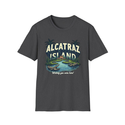 Alcatraz Island Vintage Travel T-Shirt — "Wishing You Were Here"