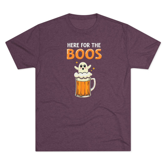 Here For The Boos Halloween T-Shirt — Ghost Beer Party Tee