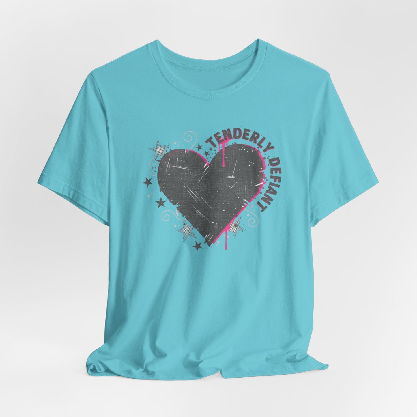 Tenderly DeFallen Heart Tee — Grunge Heart Graphic T-Shirt