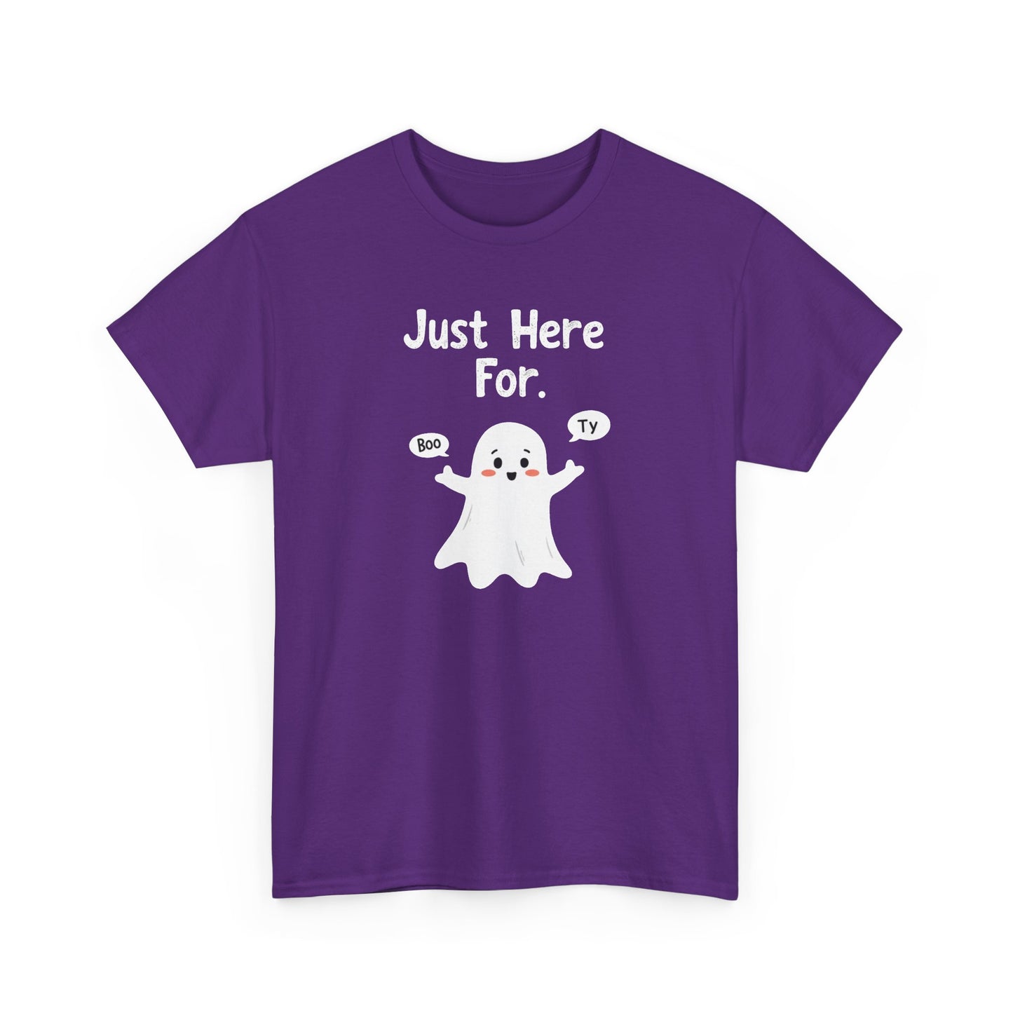 Ghost Watching Boo – Ty “Just Here For Boo Ty” Halloween T‑Shirt