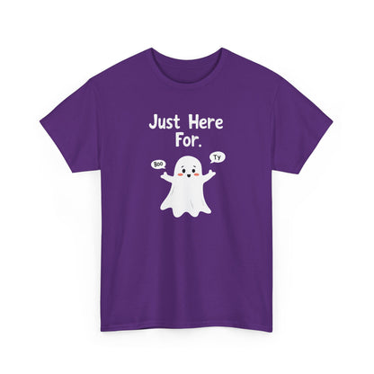 Ghost Watching Boo – Ty “Just Here For Boo Ty” Halloween T‑Shirt