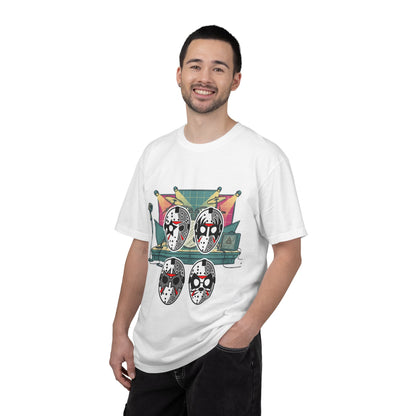 Horror rock group Mashup Graphic T-Shirt — Cute Killer Icons & Masked Biker Tee