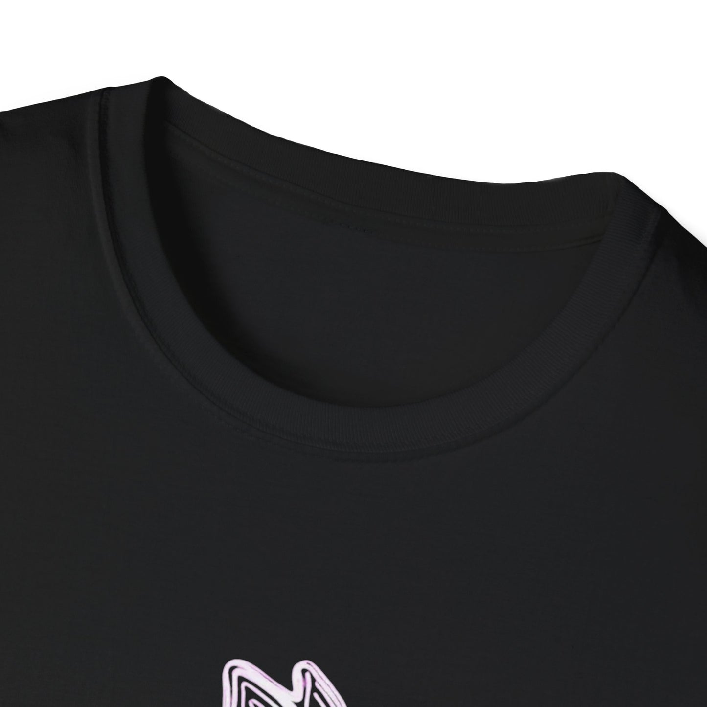 Neon Line Art Hare T-Shirt — Pastel Rabbit Graphic Tee