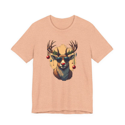 Rudolph the Party Animal, Unisex Jersey Short Sleeve Tee