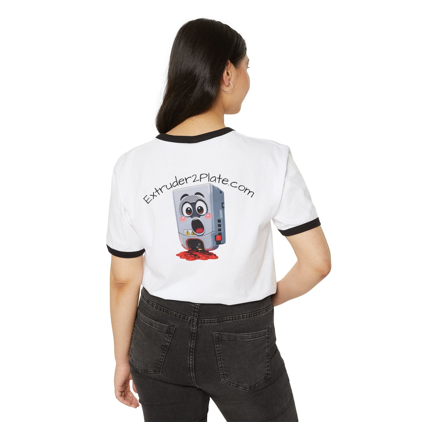 Extruder2Plate 3D Logo Ringer Tee (Extruder2Plate.com)