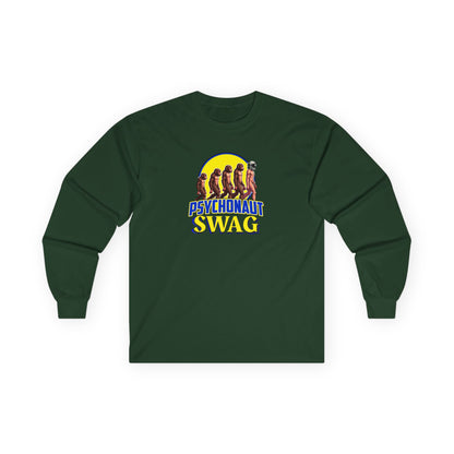 Psychonaut swag, small biz Long Sleeve Tee - Unisex Cotton Shirt for Festival Vibes, Casual Wear, Gift for Music Lovers, Streetwear, Retro Style