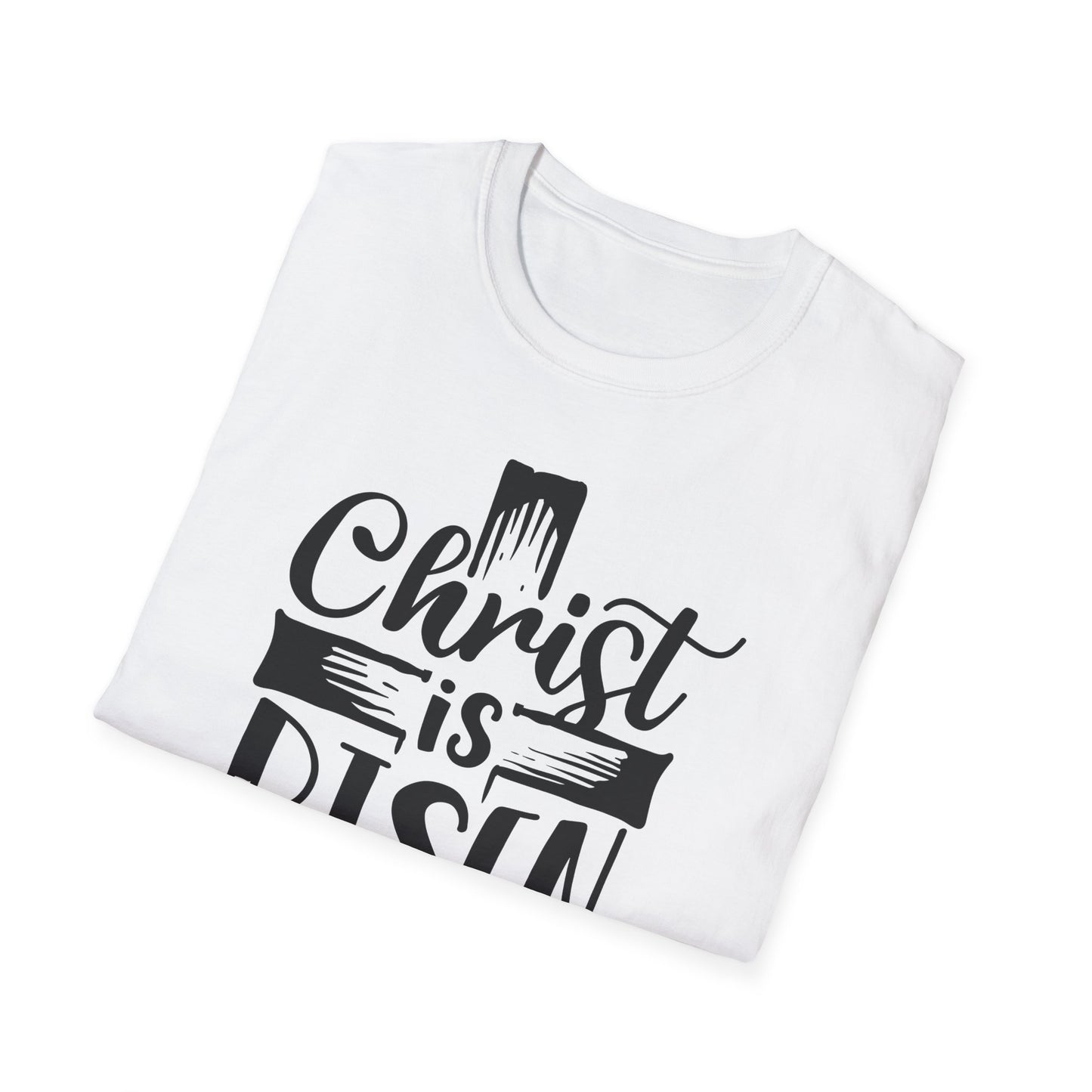 Christ is Risen, Crucifix Unisex Softstyle T-Shirt