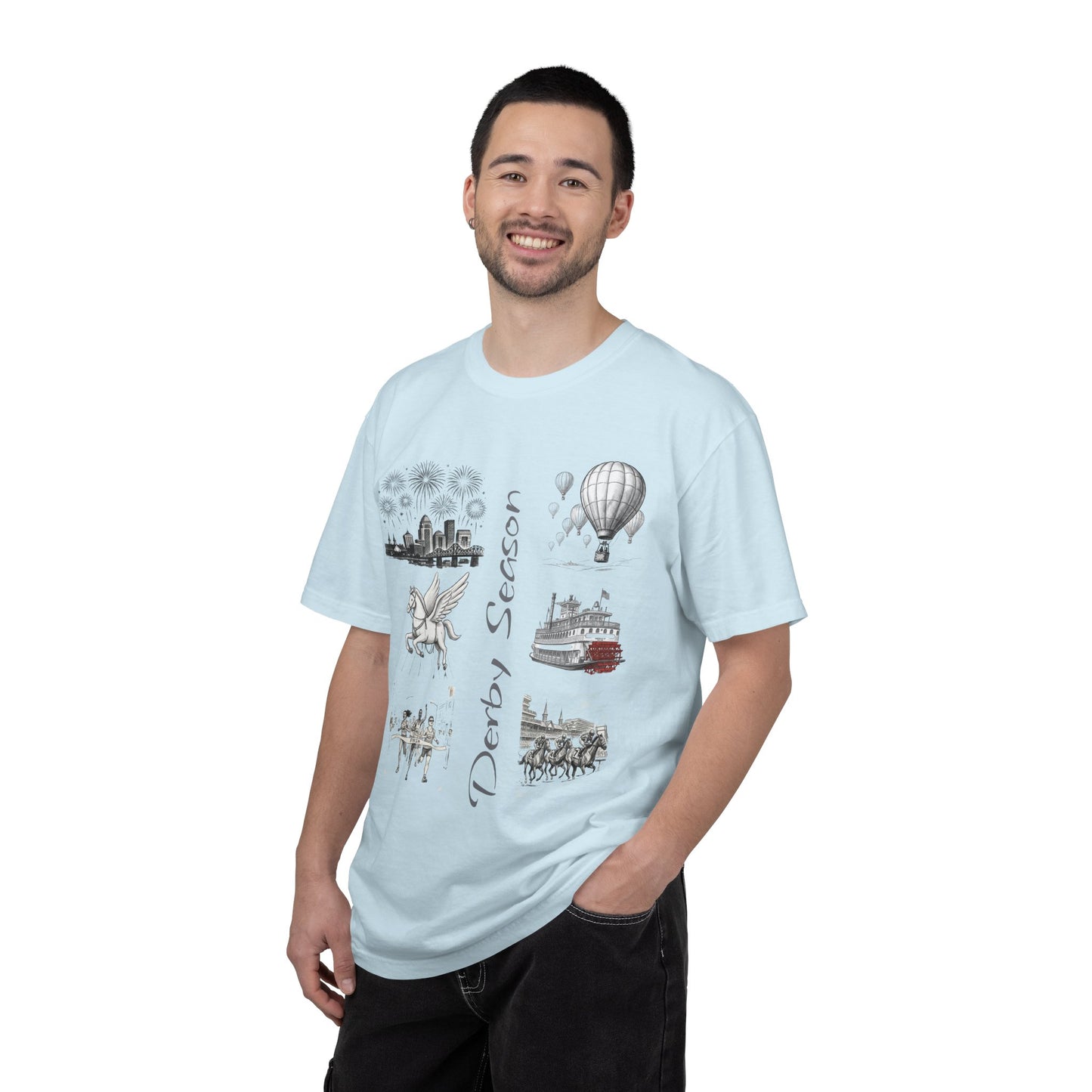 Derby Season T-Shirt — Horse Racing & Balloon Glow Festival Tee