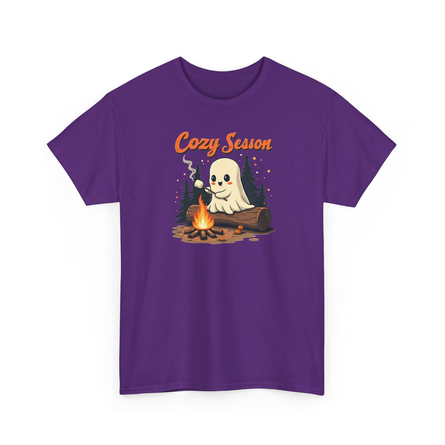Cozy Season Tee — Cute Ghost Campfire Halloween T-Shirt