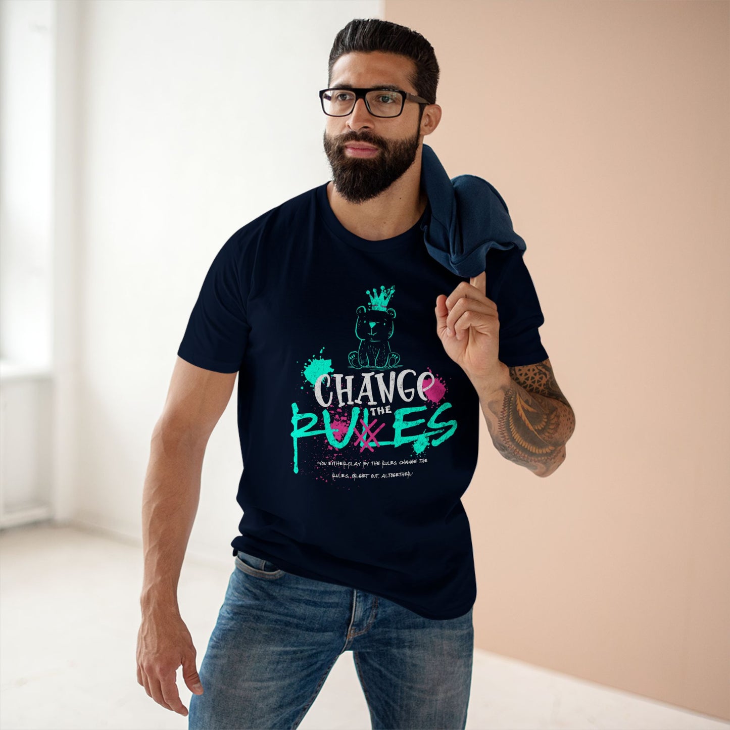Change the Rules, Bear Adult Staple Tee