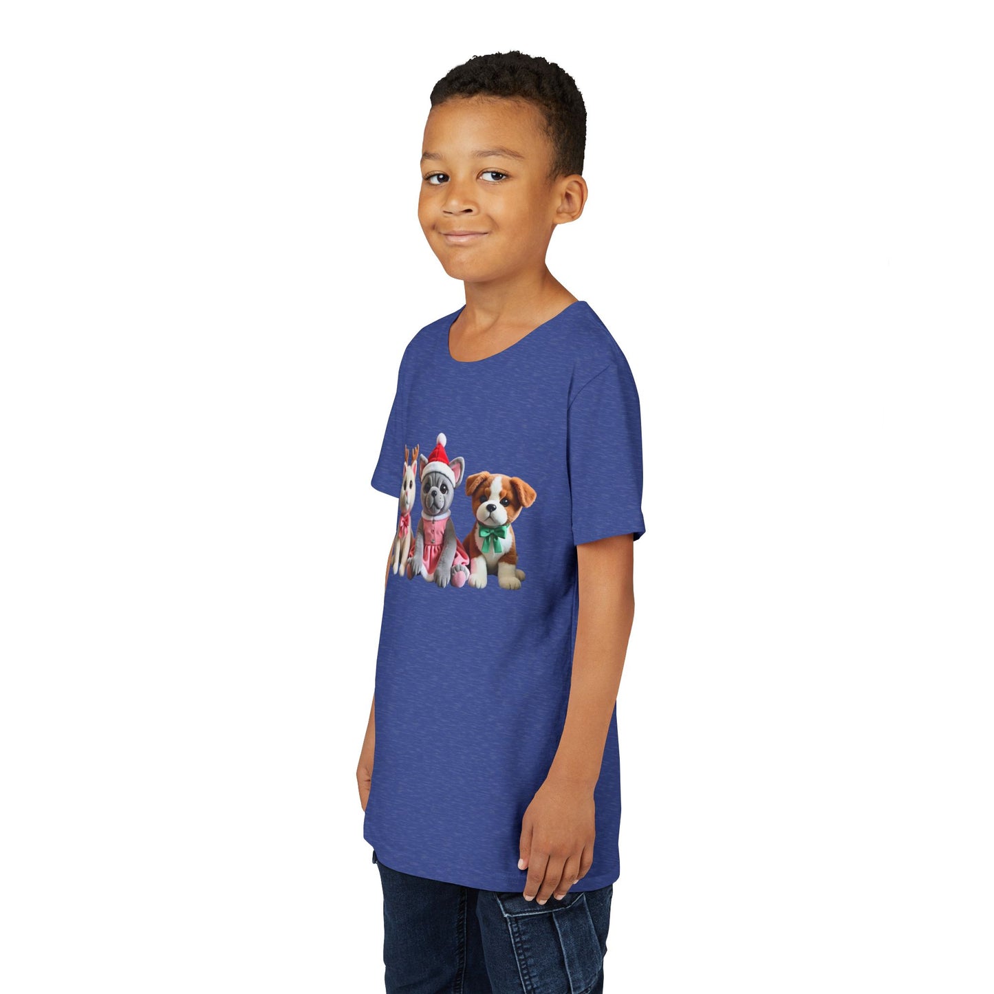 Kids Christmas Puppy Tee — Cute Festive Dogs in Santa Hats