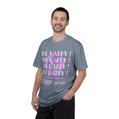 Be Happy, Unisex Garment-Dyed T-shirt