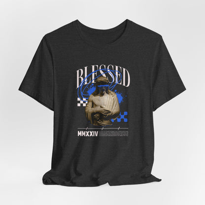 Blessed Statue Graphic Tee — Vintage Aesthetic Rome MMXXIV T-Shirt