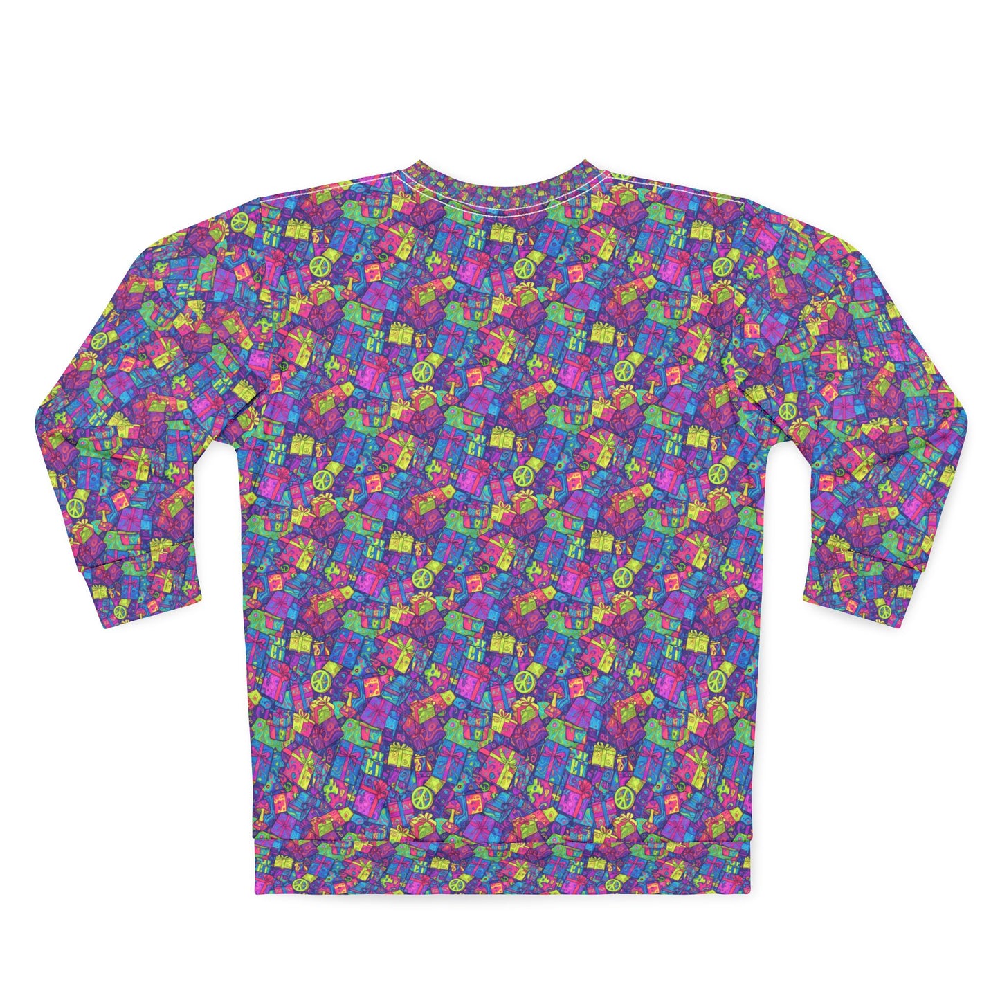 Retro 90's print Christmas Sweater, Unisex Sweatshirt (AOP)