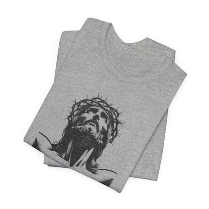 Risen Jesus Portrait Tee — Christian Easter Resurrection T-Shirt