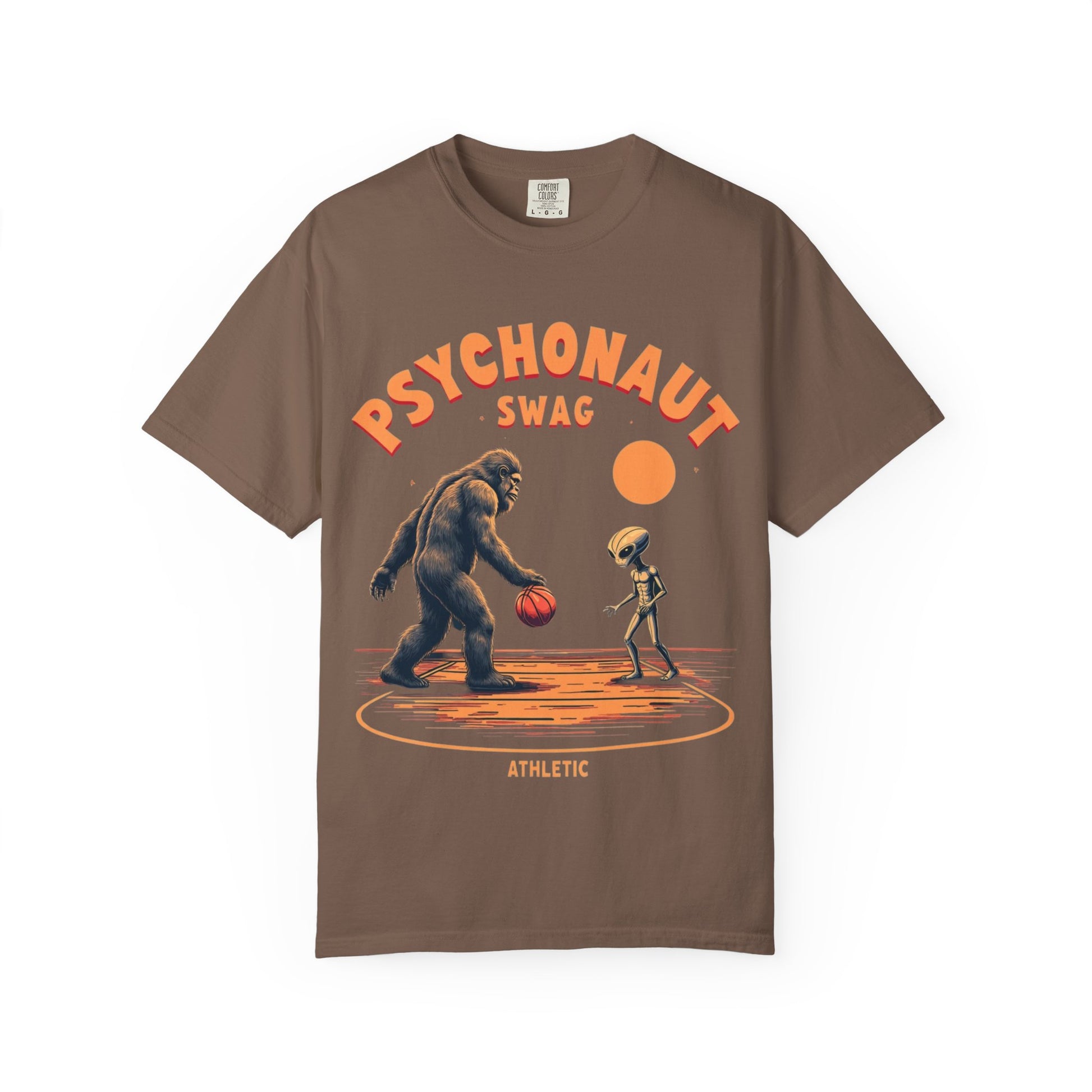 Alien vs Bigfoot, Psychonaut Swag Unisex T-Shirt, Funny Graphic Tee, Unique Gift for Gamers, Outdoor Lovers, Birthday, Casual Wear - Psychonaut Swag