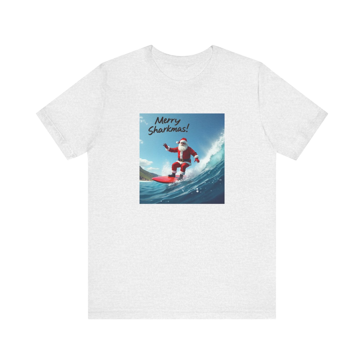 Merry Sharkmas Surfing Santa T-Shirt