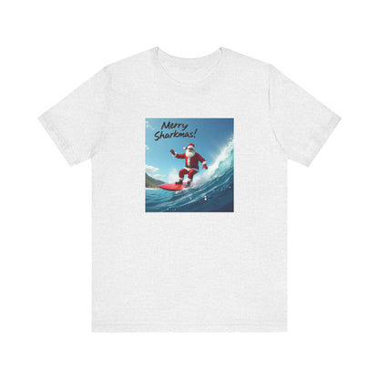 Merry Sharkmas Surfing Santa T-Shirt