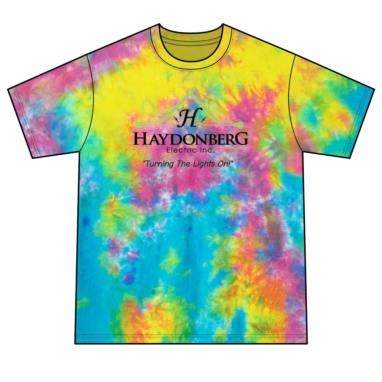Haydonberg Turning The Lights On, Unisex Crystal Tie-Dye Tee
