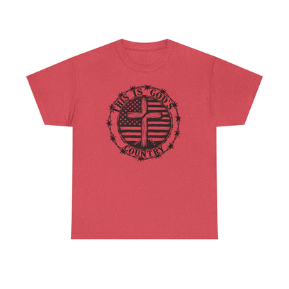 God’s Country, Unisex Heavy Cotton Tee - 'This is God's Country' Graphic Tee - Psychonaut Swag
