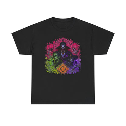 Mystic Vampire Trio T-Shirt — Gothic Rainbow Horror Art Tee