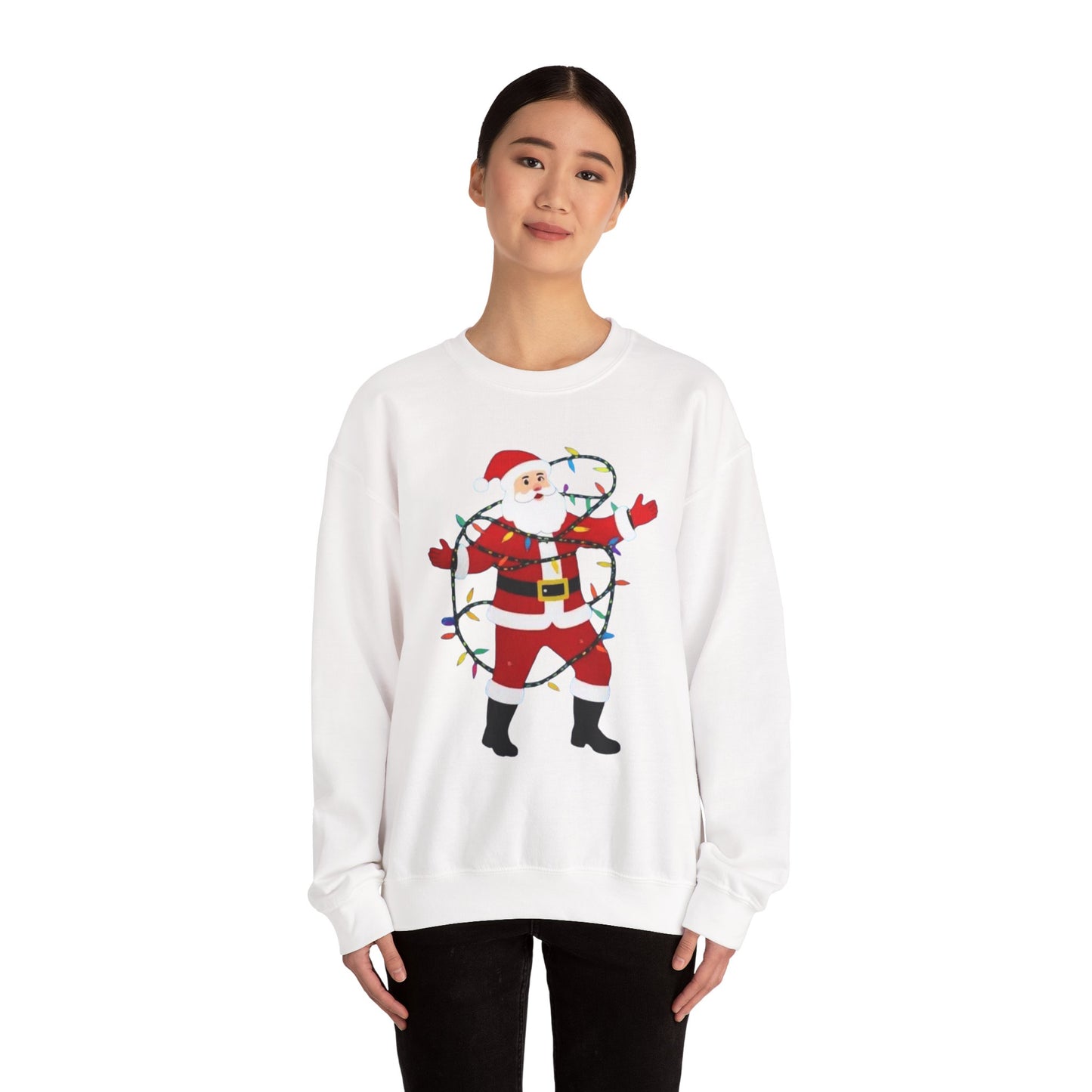 Christmas Santa Lights Crewneck Sweatshirt