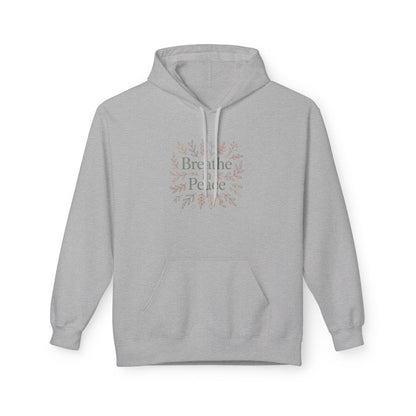 Hoodie — "Breathe in Peace" Floral Comfort Pullover