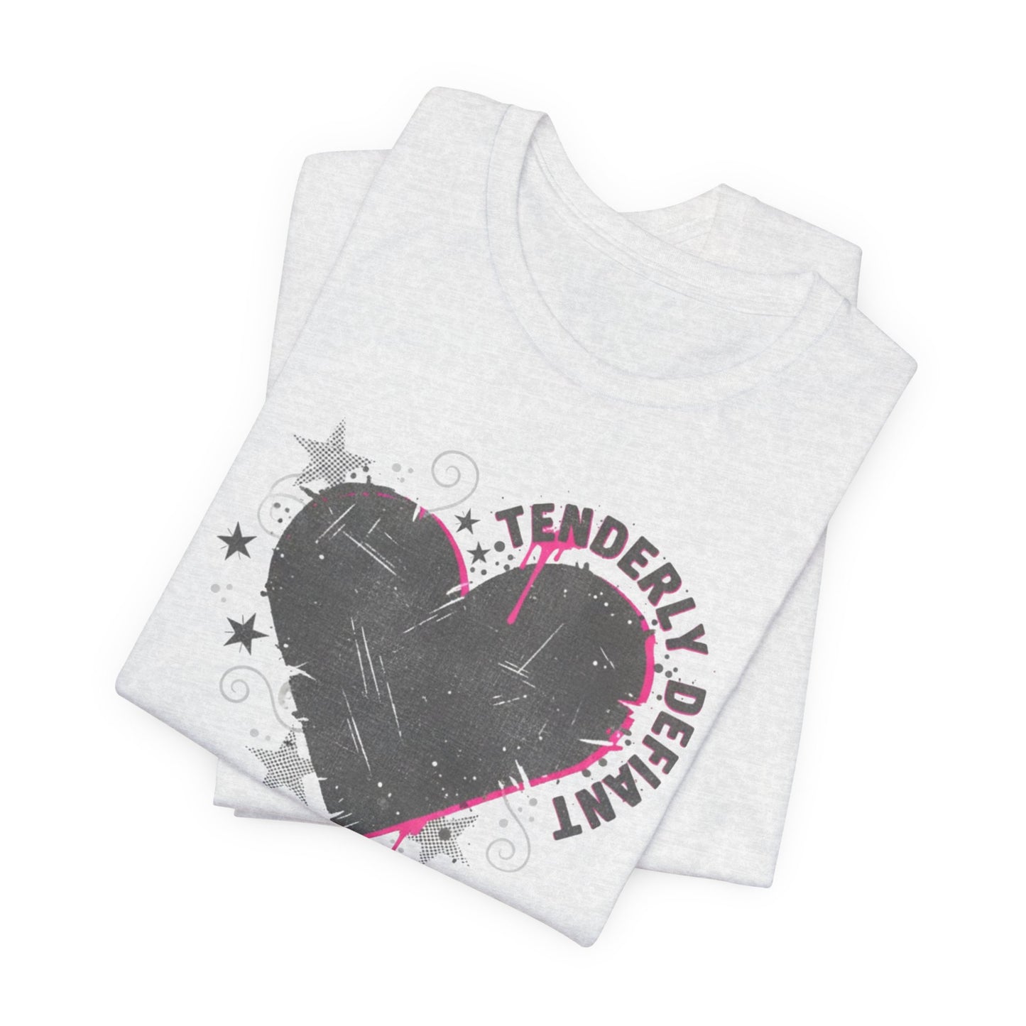 Tenderly DeFallen Heart Tee — Grunge Heart Graphic T-Shirt