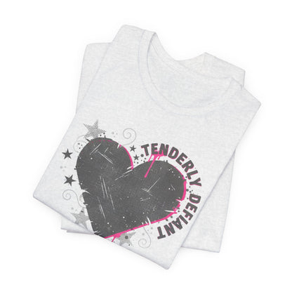 Tenderly DeFallen Heart Tee — Grunge Heart Graphic T-Shirt