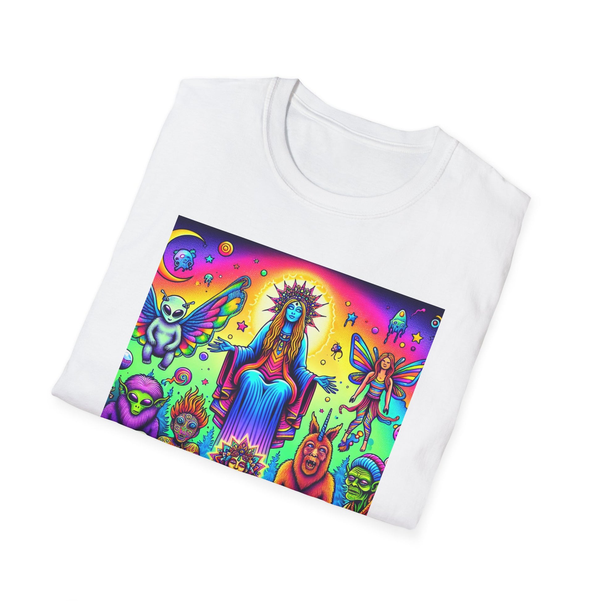 Mythical Creatures Unisex Softstyle T-Shirt - Last Supper Style - Psychonaut Swag
