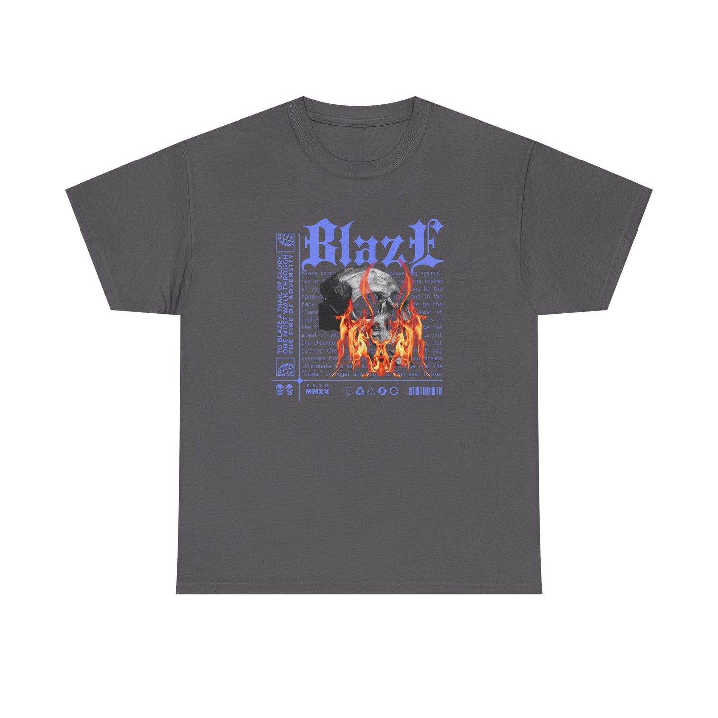 Blaze Moment Skull on Fire T-Shirt
