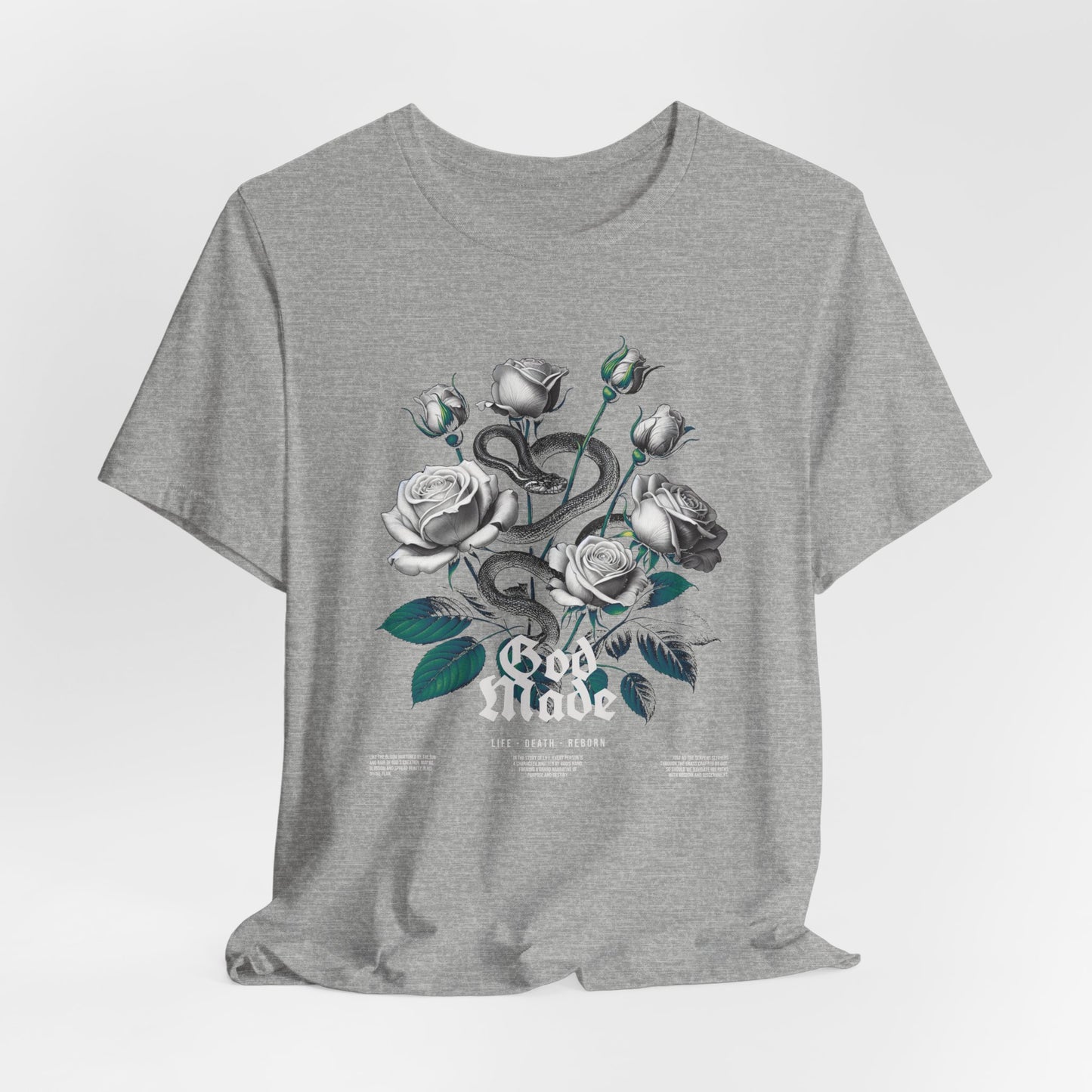 Rose and Snake Graphic Tee – Gothic Floral Vintage Shirt