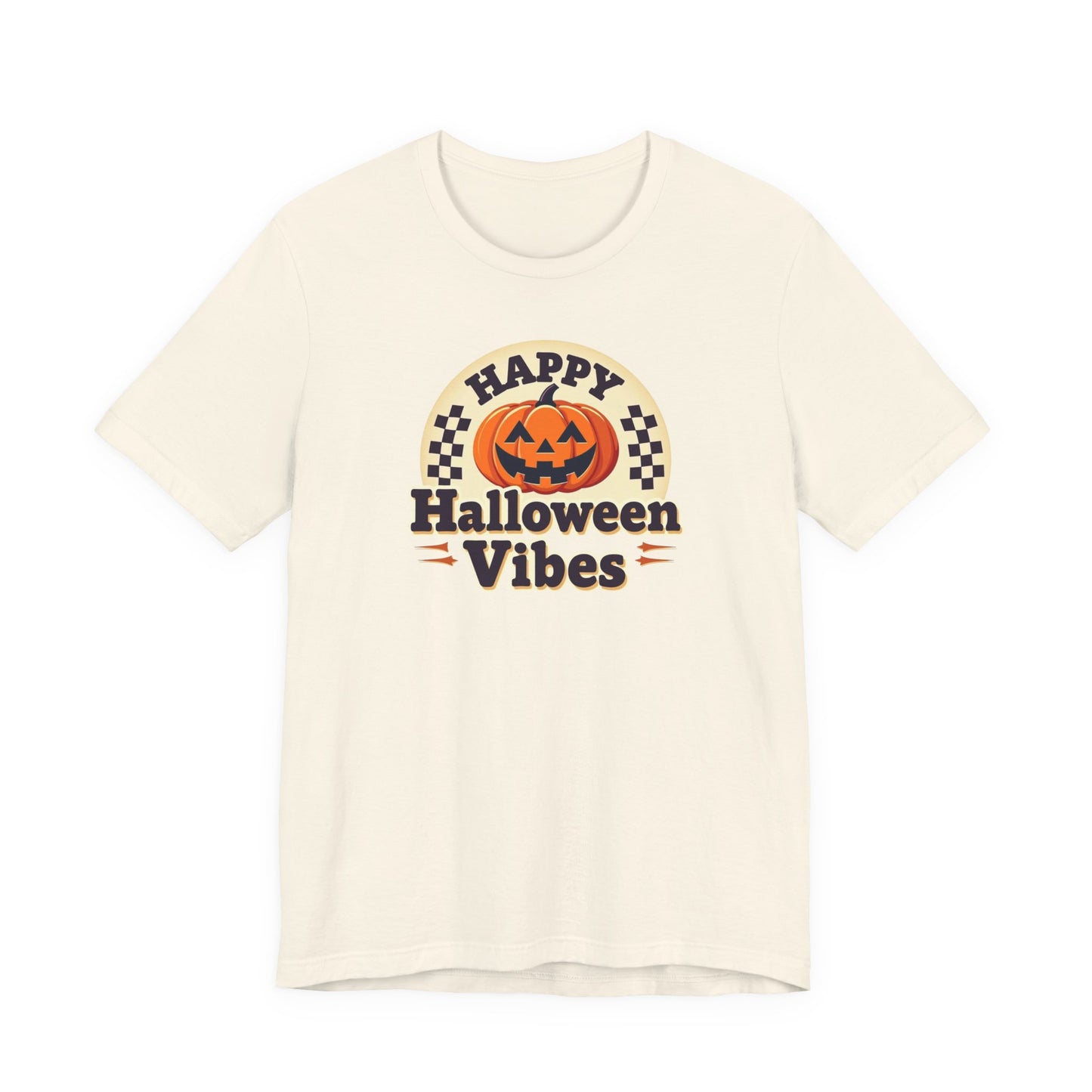 Happy Halloween Vibes Tee — Retro Pumpkin Halloween T-Shirt