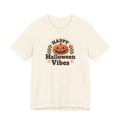 Happy Halloween Vibes Tee — Retro Pumpkin Halloween T-Shirt